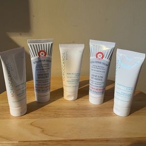 Lot of 5 mini trial travel sizes Moroccanoil and First Aid Beauty products NEW